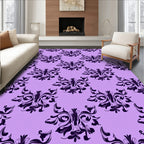 Dark Floral Vintage Damask Pattern Rug