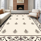 Classic Floral Scrollwork with Medallion Pattern Rug