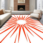 Radiant Sunburst Geometric Design Rug