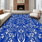 Intricate Floral Scrollwork Royal Pattern Rug