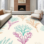 Branching Flora Outline Pattern Rug