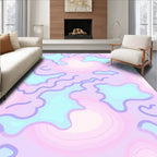 Pastel Irregular Contour Abstract Rug