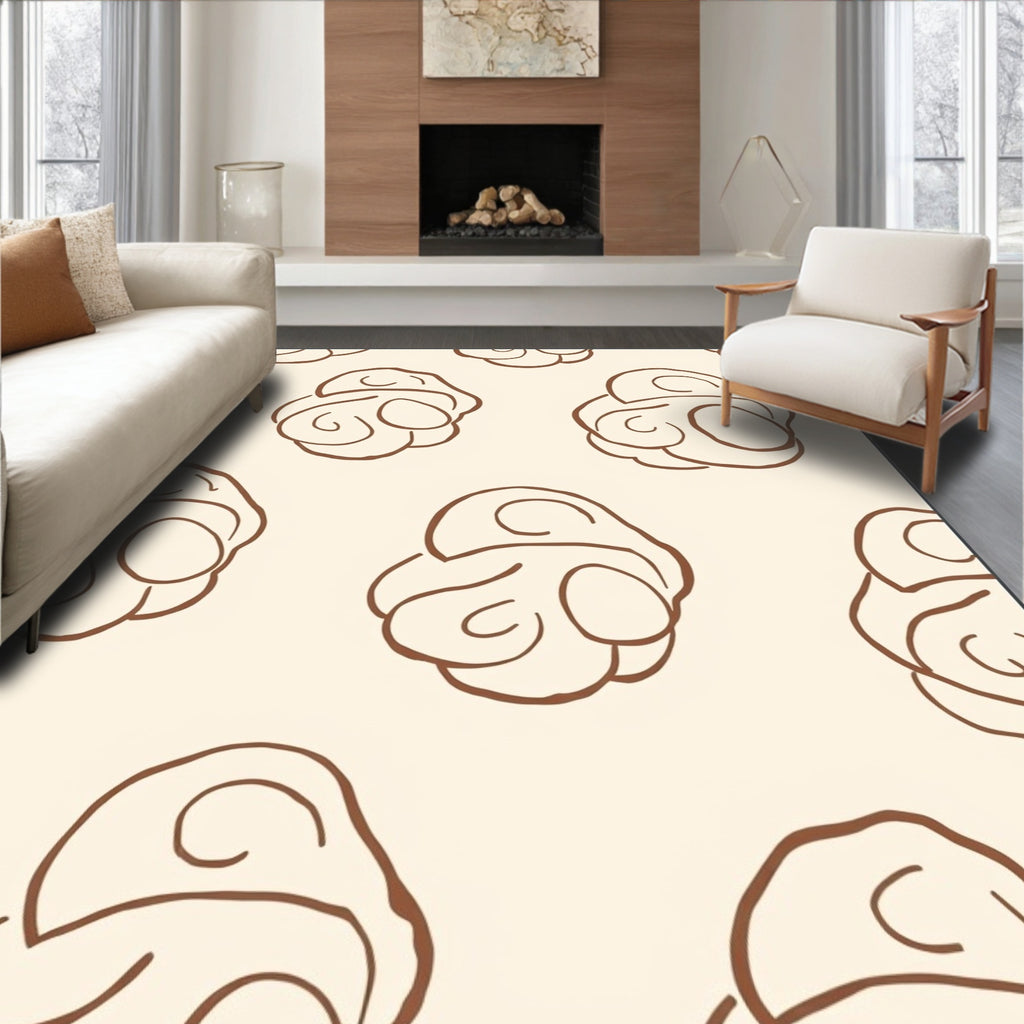 Minimalist Abstract Organic Pattern Rug