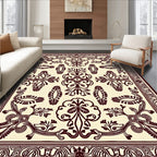 Ornate Floral Patterned Vintage Style Rug