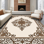 Ornate Floral Scroll Pattern Rug