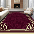 Art Nouveau Floral Border Design Rug