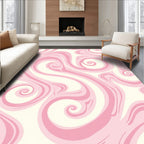 Pink Swirl Abstract Pattern Rug