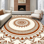 Intricate Marigold Mandala Pattern Rug