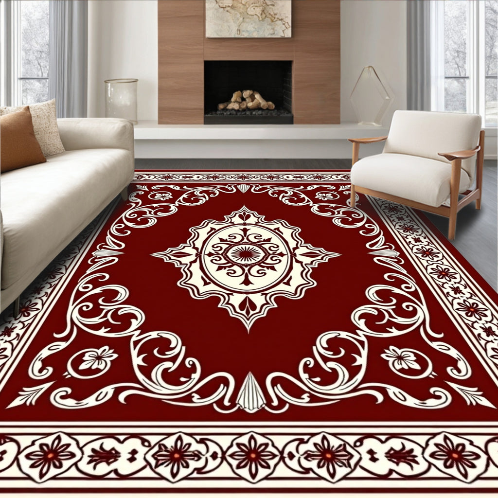 Classic Floral Border Medallion Rug