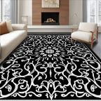 Intricate Floral Symmetry Design Rug