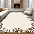 Ornate Swirls Frame Pattern Rug