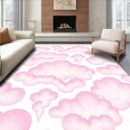Pink Cute Cloud Pattern Rug