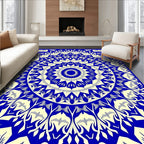 Mandala Of Flowers And Leaves Rug