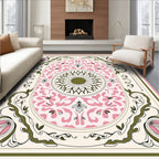Art Nouveau Floral Cream Pink Rug