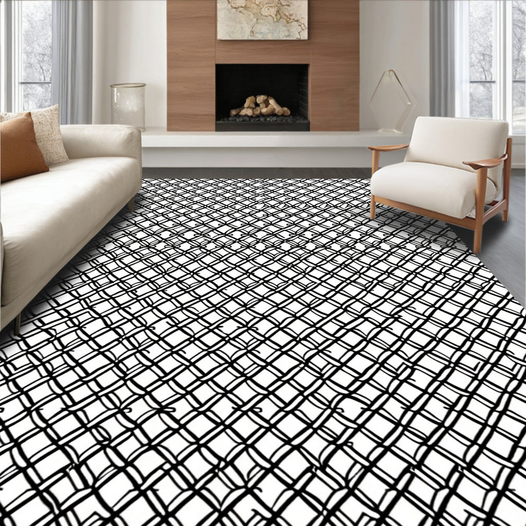 Interlocking Diamond Pattern Rug