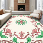 Ornate Floral Vine Scrolling Design Rug