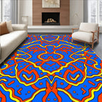 Bold Wavy Organic Pattern Design Rug