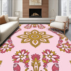 Traditional Floral Mandala Pattern Rug