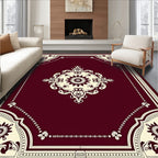 Ornate Floral Medallion Crimson Rug
