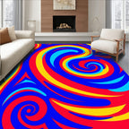 Vibrant Swirling Abstract Pattern Rug
