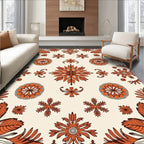 Intricate Floral Mandala Pattern Rug