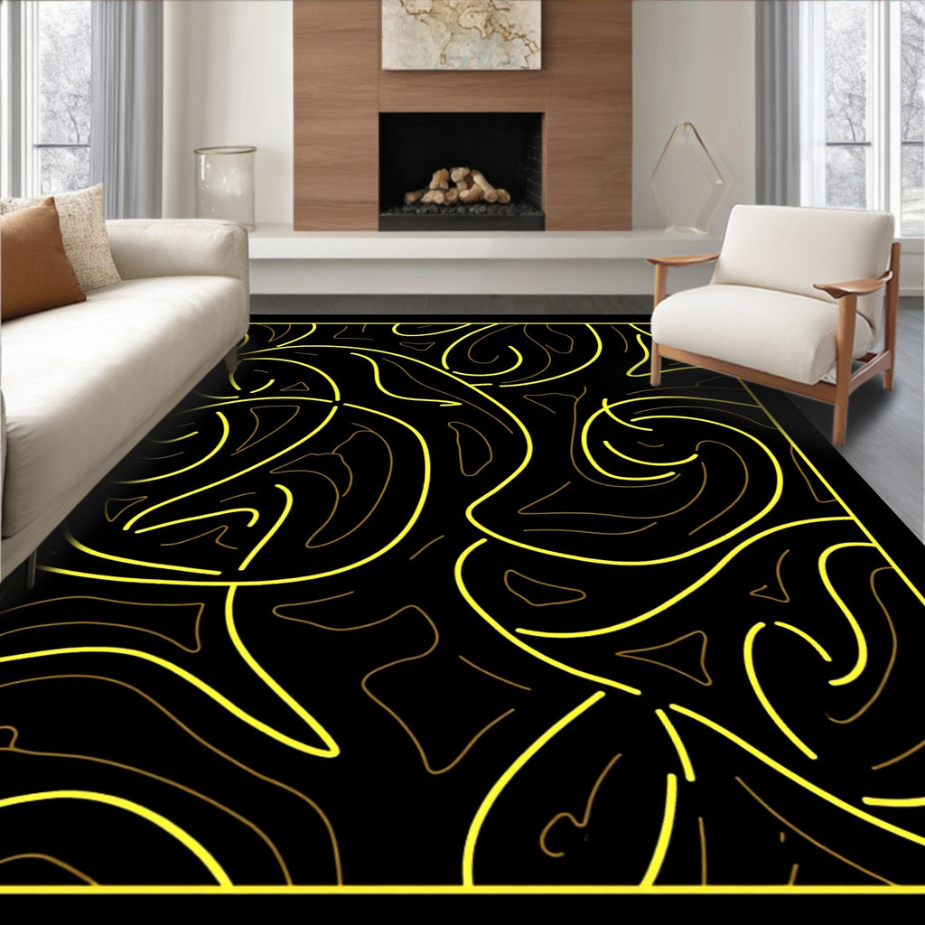 Abstract Flowing Lines Design Rug