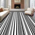 Bold Striped Geometric Pattern Rug