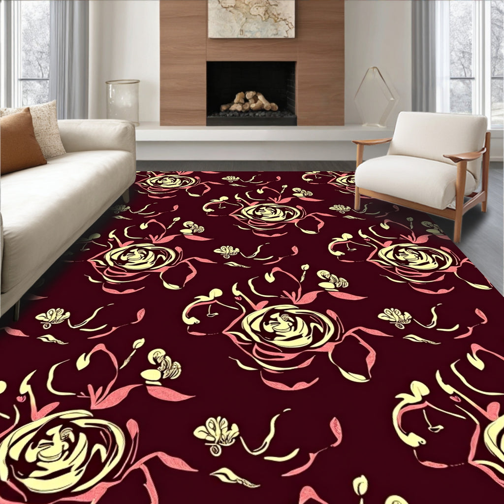 Bold Floral Design with Soft Palette Rug