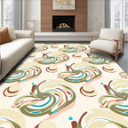 Abstract Swirl Pattern With Colors Rug