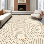 Wood Grain Abstract Geometric Design Rug