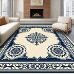 Ornate Floral Medallion Classic Design Rug