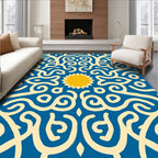 Radiant Sun Swirl Pattern Rug