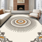 Sunburst Ornament With Orange Accents Rug