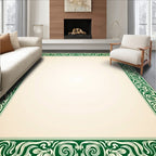 Emerald Green Swirl Border Rug