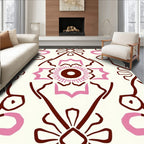 Bold Floral Motif with Pink Accents Rug