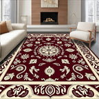 Ornate Floral Scrollwork Patterned Rug