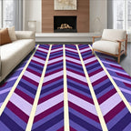 Purple Lilac Chevron Pattern Rug