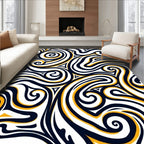 Abstract Swirls Dynamic Pattern Rug