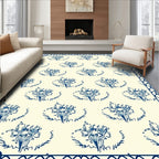 Classic Floral Pattern with Decorative Border Rug