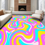Vibrant Swirls Bold Pattern Rug