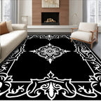 Ornate Floral Border Design Rug