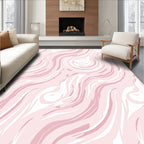 Soft Pink Swirl Pattern Rug