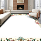 Ornate Floral Vine Border Rug