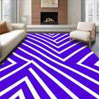 Bold Abstract Stripe Geometric Pattern Rug