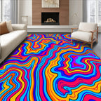 Vibrant Abstract Swirl Pattern Rug