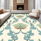 Ornate Floral Patterned Tones Rug