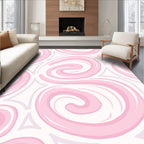 Soft Pink Swirl Pattern Rug