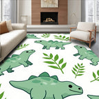 Cute Dinosaur Foliage Pattern Rug