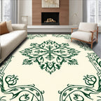Ornate Floral Scrollwork Pattern Design Rug