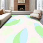 Abstract Pastel Organic Shapes Design Rug